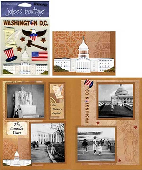 Washington DC double side travel-scrapbooks