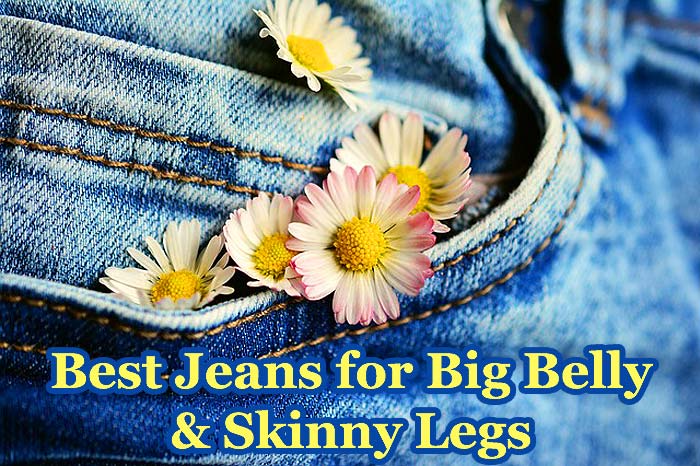 best jeans for big belly and skinny legs uk